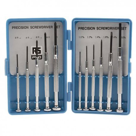 Jeu de tournevis RS Pro - Précision Fendu - Phillips - 11 pièces