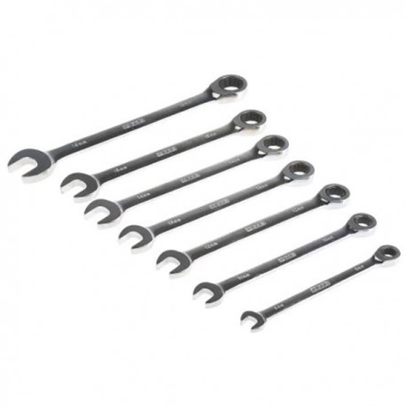 Jeu de clés à cliquet RS Pro - Acier Chrome Vanadium - 7 pièces