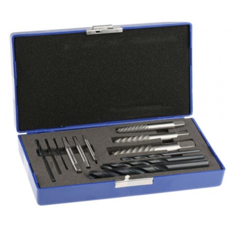 Jeu d'extracteurs de vis RS Pro - 12 pièces - HSS - Avec mallette de rangement