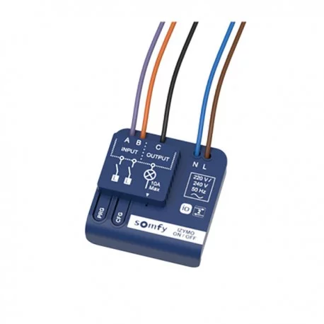 Micro-récepteur d'éclairage On/ Off io Izymo Somfy