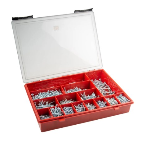 Kit de vis à bois RS Pro - Tête fraisée/ ronde - Acier - N°6 - 8 -10