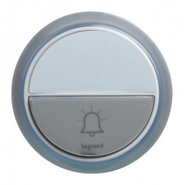 Sonnette pour kit carillon Confort Legrand - IP44 - Batterie incluse - Blanc