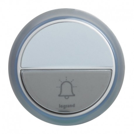Sonnette pour kit carillon Confort Legrand - IP44 - Batterie incluse - Blanc
