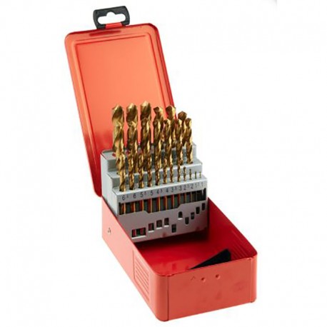 Coffret de forets RS Pro - HSS-G - 1mm à 13mm - 25 pièces