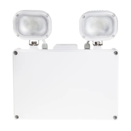 Eclairage de secours à LED RS Pro - 2x7,5 W - 3500K - IP65 - Autonomie 3h