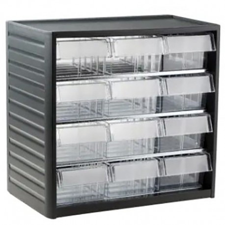 Unité de stockage 12 tiroirs RS Pro - 290mm x 310mm x 180mm