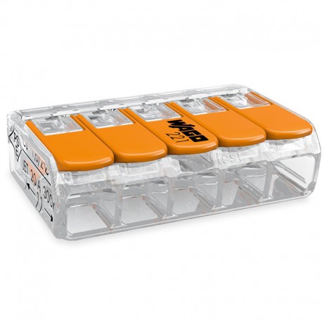 Pack Gelbox et 1 mini-borne d'installation universelle Wago - Séries 221/2273 - 5 Conducteurs - Taille 2