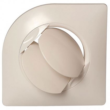 Bouche d'insufflation Bio Design Aldes - Carré - D80 - Blanc