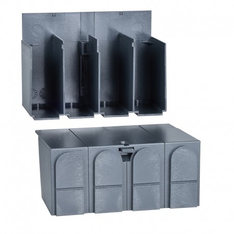 Lot de 2 cache-bornes long Schneider Electric - Pour disjoncteur Compact INS100 à 160 - 3P/4P