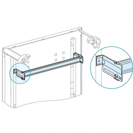 Rail Prisma G Schneider Electric - Sous plastron - Pour appareillage modulaire - 432mm