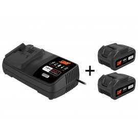 Pack 1 chargeur et 2 batteries SPIT - 18V-5Ah