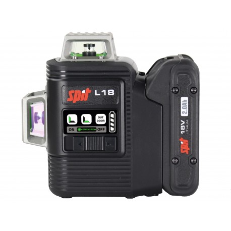 Niveau laser vert L18 SPIT - 18V - 3x360° - Sans batterie - Avec mallette
