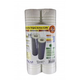 Lot de 2 cartouches filtrantes Anti-tartre Anti-corrosion Polar - jetable - 1800l/h - 5µm