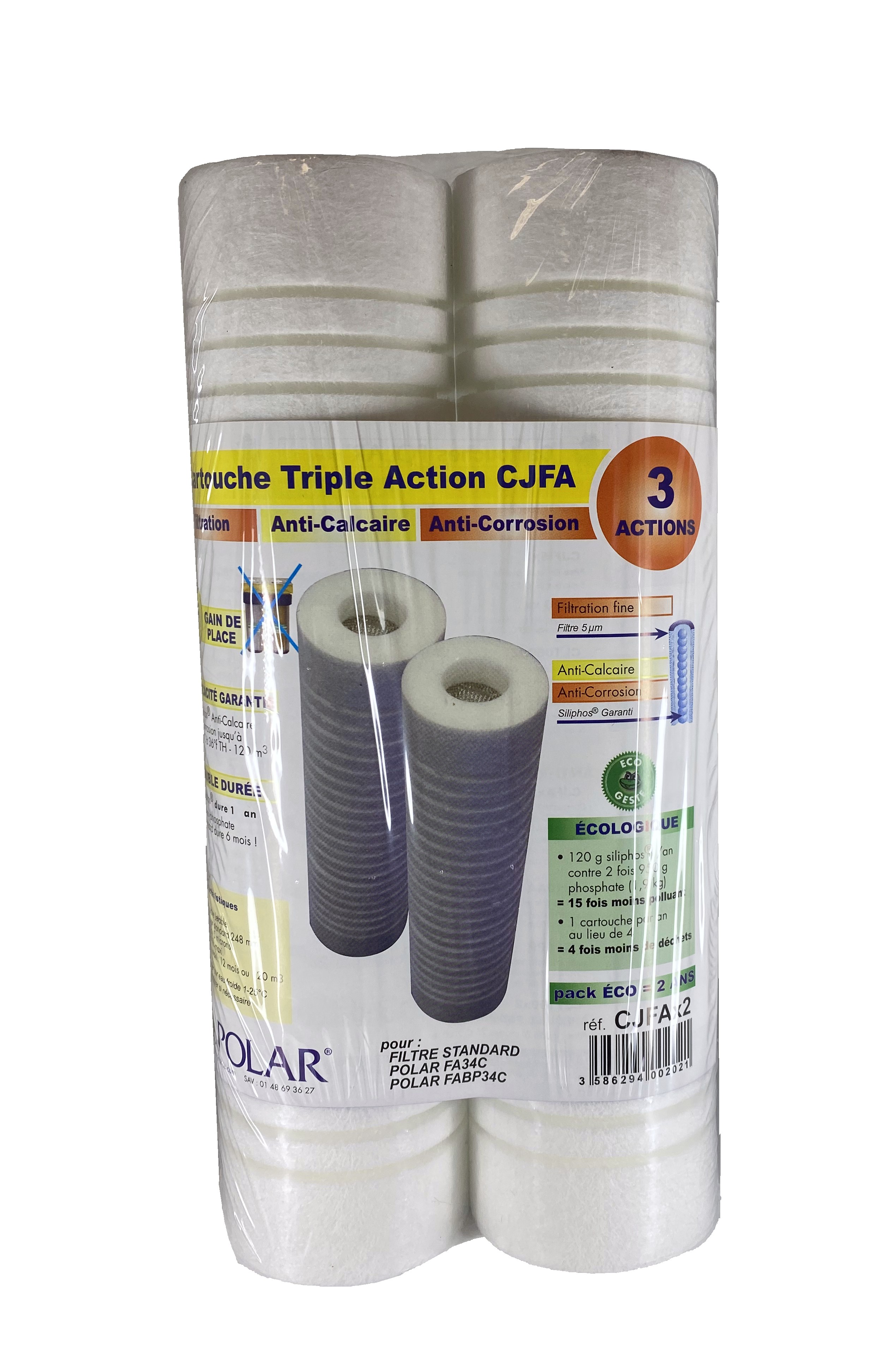 [CJFAX2POLAR] Lot de 2 cartouches filtrantes anti calcaire/corrosion — free download