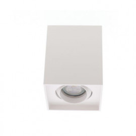Spot en applique blanc ALBA S GU10 Indigo - 13W - IP20 - carré orientable