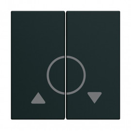 Enjoliveur Hager Gallery pour bouton-poussoir volets roulants - Noir