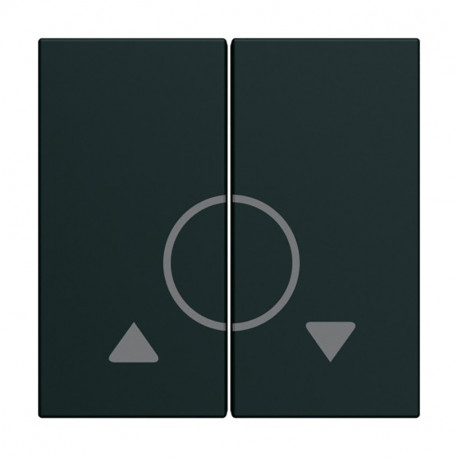 Enjoliveur Hager Gallery pour bouton-poussoir volets roulants - Noir