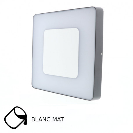 Applique carré Indigo ASPI 2 SENSOR PLUS - 30W - 3000-4000K - Avec détecteur - Blanc mat