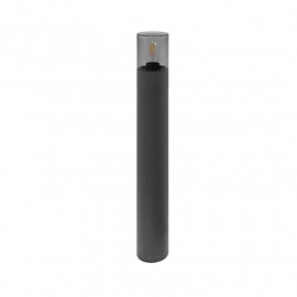 Borne extérieure RONDO P E27 Indigo - 18W - IP54 - Anthracite - Verre opalin - H 900mm