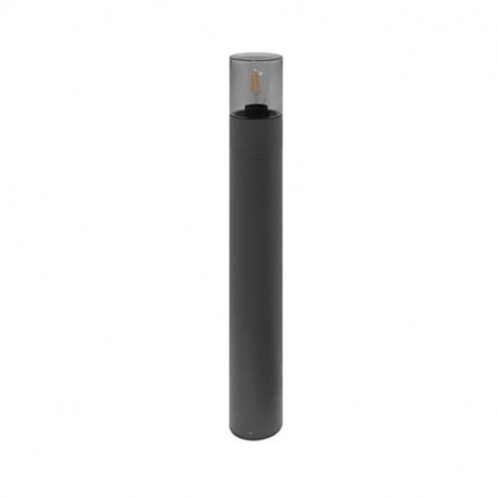 Borne extérieure RONDO P E27 Indigo - 18W - IP54 - Anthracite - Verre opalin - H 900mm