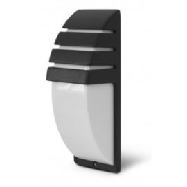 Applique murale verticale LED Miidex - E27 - 1x12W - Sans ampoule - IP44 - Anthracite