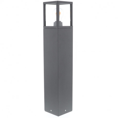 Potelet extérieur TULO E27 Indigo - 15W - IP54 - Anthracite - Verre clair