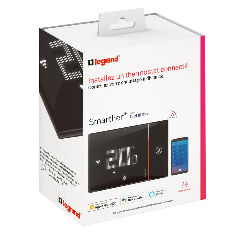 Legrand XW8002 - Thermostat connecté SMARTHER 230V Wi-Fi blanc