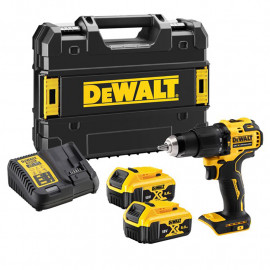 Perceuse visseuse à percussion compacte XR DeWalt -18V - 2 batteries 5 Ah Li-ion - Mandrin métal