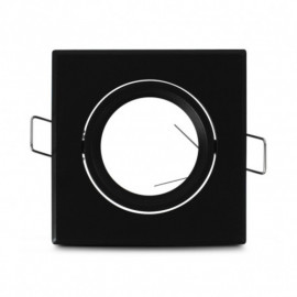 Support plafond carré Miidex - orientable - 83x83mm - finition noire
