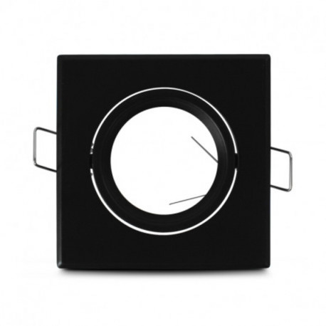 Support plafond carré Miidex - orientable - 85x85mm - finition noire