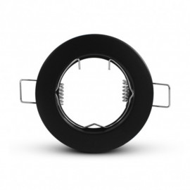 Support plafond rond Miidex - Fixe - ∅ 77 mm - finition noire