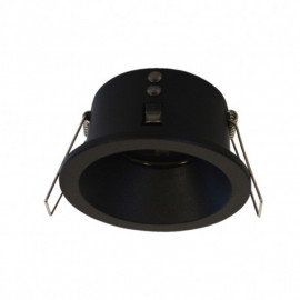 Support spot rond fixe BBC Miidex - Basse luminance - Etanche - ∅ 85 mm - finition noir