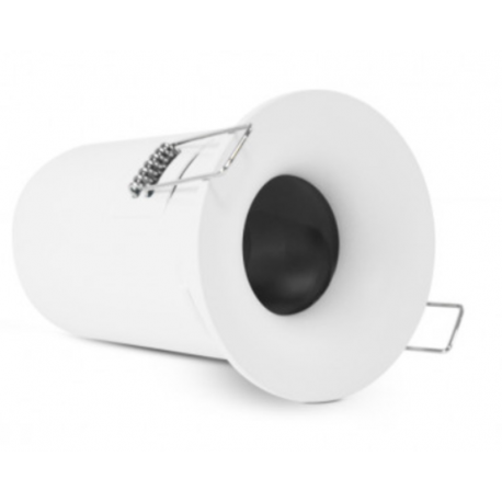 Support de spot recouvrable BBC Miidex - Basse luminance - 90mm - Fixe - Douille automatique - Rond - Blanc