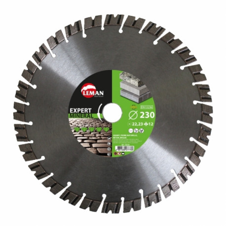 Disque diamant pour granit Leman SA - segments tubo onduleux - ø230mm