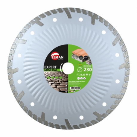 Disque diamant jante continue - Leman SA - pour tuile granit - ø230mm