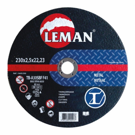 Disque de tronçonnage Métal - Leman SA - Corindon - Plat - ø300mm - Ep. 3,8mm