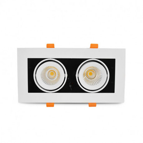 Spot Cardan orientable Vision EL - 2x10W - 3000K - 2x800lm - Non dimmable - Avec ampoule - Blanc