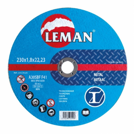 Disque de tronçonnage Métal - Leman SA - Corindon - Plat - ø300mm - Ep. 3,8mm
