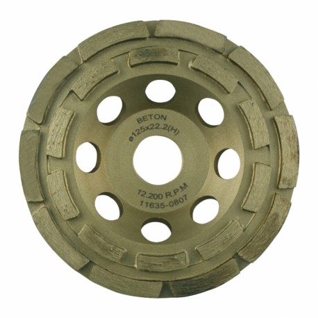 Plateau diamant Leman SA - 2 pistes - Béton Granit - ø125mm