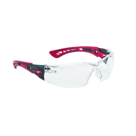 Lunettes de protection Rush Plus Bizline - Anti-glisse - Anti-rayures - Protection EN166 - Transparentes