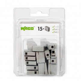 Boîte de 15 bornes standards pour luminaires Wago - 1 pôle - 2,5mm² - Gris