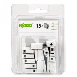 Boîte de 15 bornes pour luminaires Wago - 2,5mm - 2 conducteurs - Blanc
