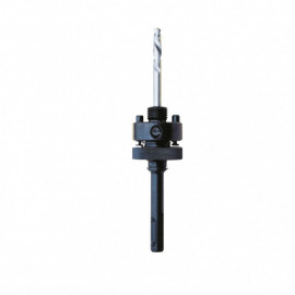 Mandrin hexagonal SDS avec foret pilote Leman Sa - pour trépan HSS bi-métal Ø 32 à 210 mm