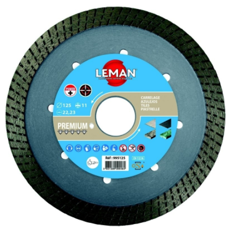 Disque diamant Leman SA - jante continue - grès cérame - ø125mm