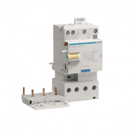 Bloc différentiel double sortie Hager - 3P+N - 40A - 300mA - Type AC