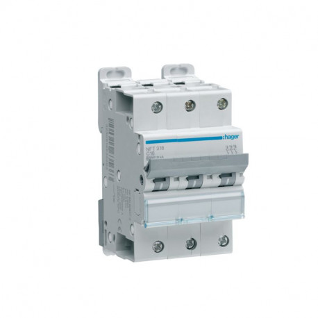 Disjoncteur Hager - 3P - 16A - 6-10kA - Type C