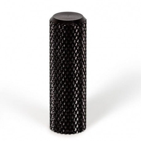 Poignée bouton Graf Mini de Viefe - 10x33mm - Aluminium strié - Noir brossé