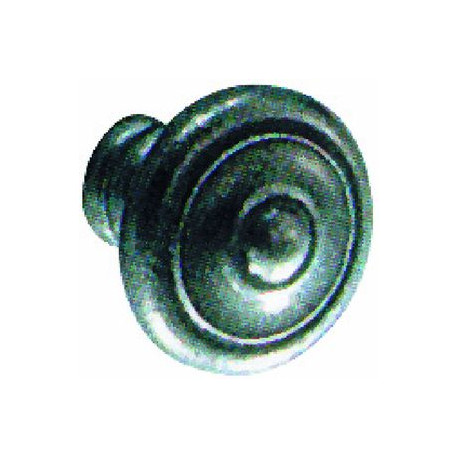 Poignée de meuble rustique Brionne - Ø 30mm - Gris/Argent - Patiné