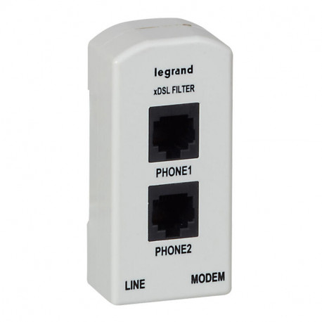 Répartiteur modulaire téléphonique ADSL Legrand - 3 sorties - 2 modules