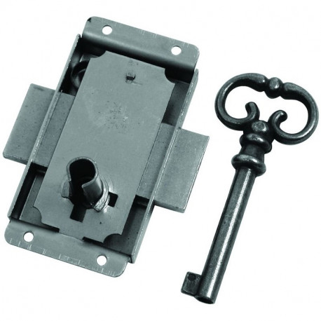 Serrure de meuble Vachette - Réversible - 1 clé - l. 30 mm - Axe 15 mm - Acier